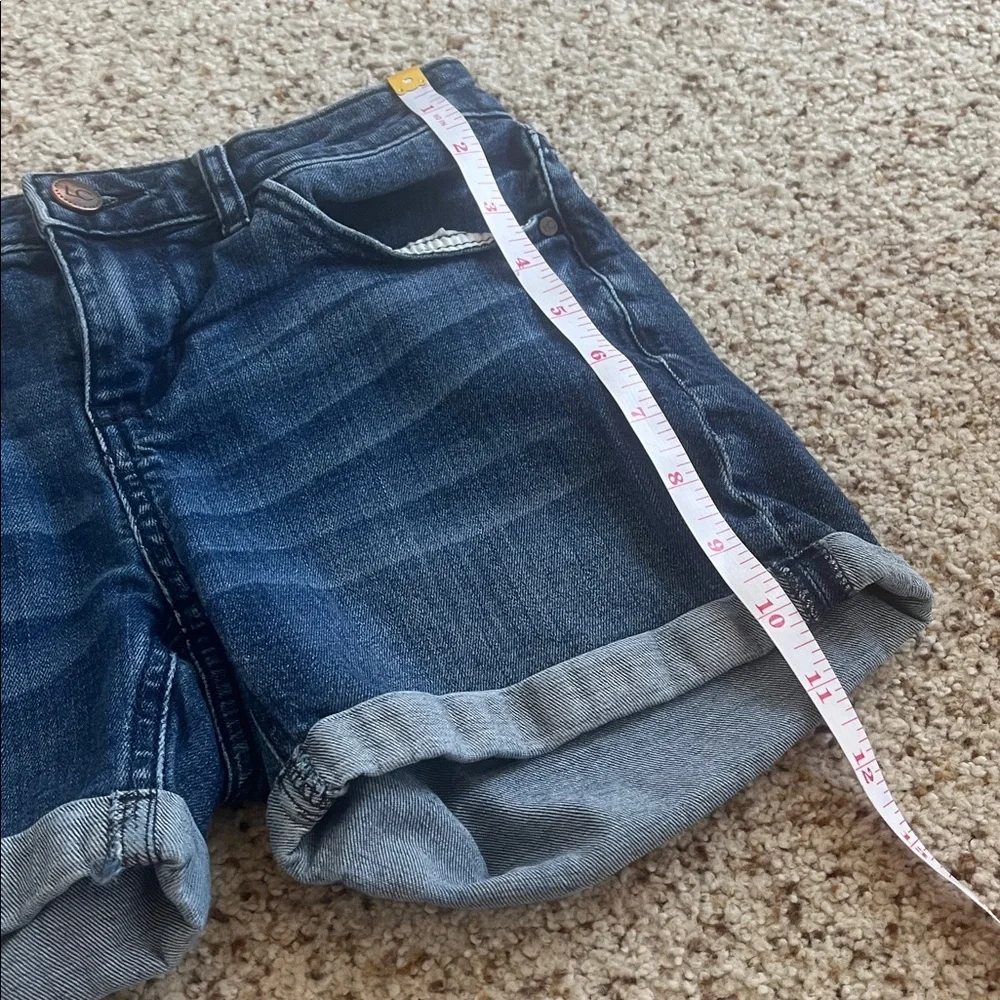 LC Lauren Conrad Dark Blue cuffed cotton Jean Shorts